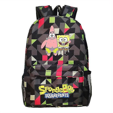 Spongebob Ny Rygsæk Kawaii Tegneserie Mode Skole Taske Anime Taske Oxford Stof Børns Rygsække Trendy Studerende Tasker Gaver-l