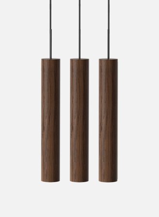 Chimes cluster 3 lys - mørk eik