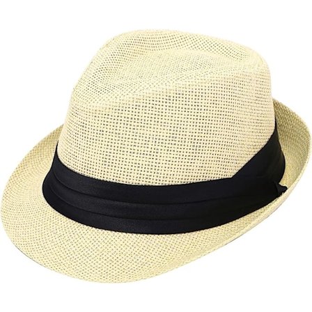 Herr/Kvinnor Summer Classic Short Rim Beach Sun Hat Straw Fedora Hat