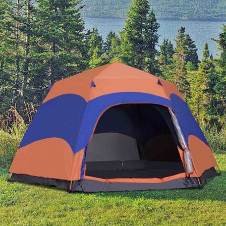 Rootz dubbelväggstält - Orange, Blå - Polyester, Glasfiber, Tyg - 110,24 cm x 110,24 cm x 66,93 cm