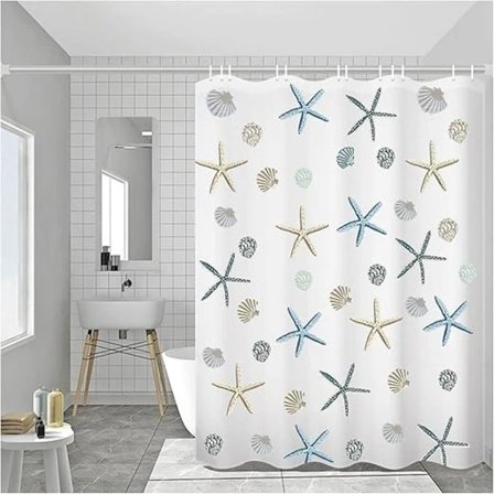 {xj}Duschdraperi, 200 x 220 cm Vattentätt och Mögelresistent