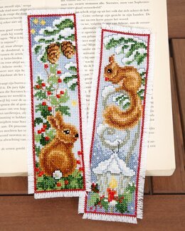 Stickpackung Lesezeichen Freunde des Waldes 2-er Pack - Vervaco