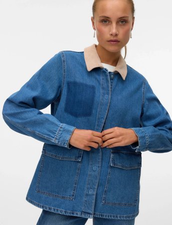 Vero Moda Vmenya Ls Workwear Jacket - Blue - XS