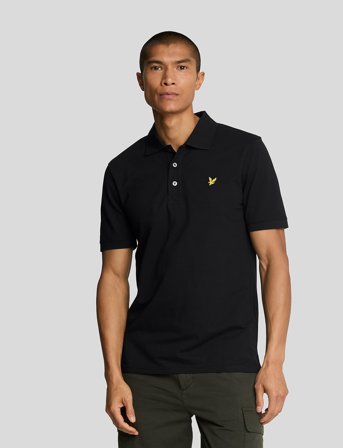 Lyle & Scott Plain Polo Shirt - Black - XXL