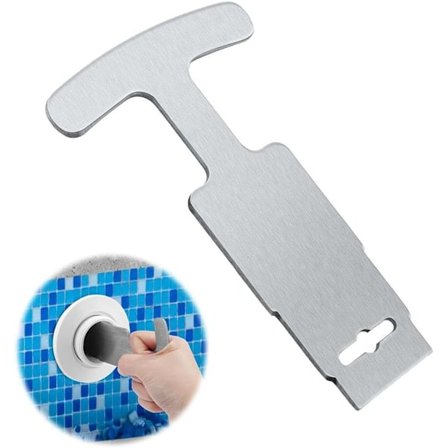 Poolpropfjernerværktøj, Opgraderet metalværktøj til fjernelse af pooløjesæde med håndtag til Hayward-dyser, overjordiske og nedgravede 