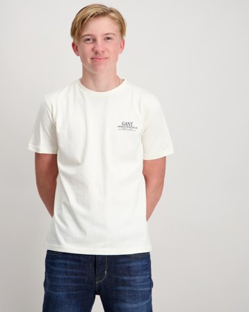 GANT GRAPHIC SS T-SHIRT Valkoinen T-paidat Pojat - Kids Brand Store
