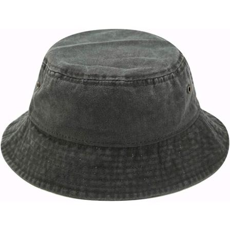 Vintage Bomulls Fiskehatt, Solhatt med Tvättad Retrolook - Utomhus Bucket Hat, Armég Grön, One Size