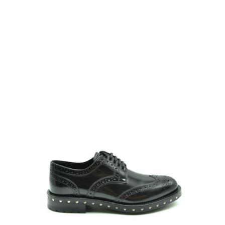 Dolce & Gabbana, Studded sole leather shoes Czarny, Kobieta, Rozmiar: 36 EU