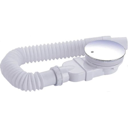 Ekstra Flatt Dusjavløp 90 Mm - Avløpshullsett For Dusjkar, Dusjsifon Med Luktsperre, Hårsil, Fleksibel Slange