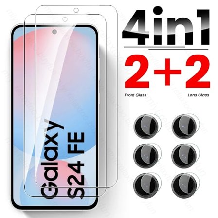 4-i-1 Skyddsglas för Samsung Galaxy S24 FE 5G Fodral Kameralinsskydd Skärmskydd Samung S25 FE Sumsung S24FE S 24 FE 24FE