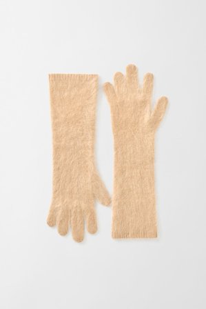 Soft Goat - Brushed Gloves - Cashmere gloves - One Size - Camel