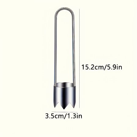 Frugt- og grøntsagskernefjerner i rustfrit stål, frøfjerner til rød peberfrugt, universel køkkenredskab til æbler, pærer, tomater, peberfrugter, osv.