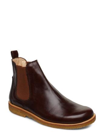 Booties - Flat - With Elastic Shoes Chelsea Boots Brun ANGULUS