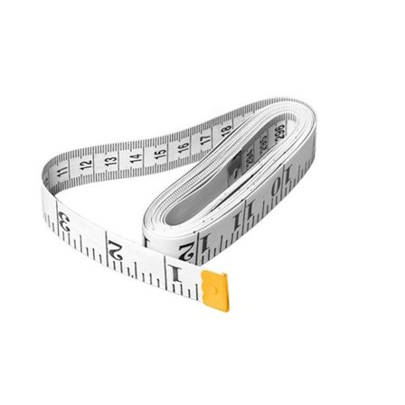 Vit 2-pack tjock tyg måttband, 300 cm mjuk, sömnad, Wei