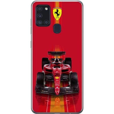 Yhteensopiva Puhelinkuori Samsung Samsung Galaxy A21s Ferrari Formula 1 -auto ikonisessa punaisessa muotoilussa urheilullisella tarkkuudella