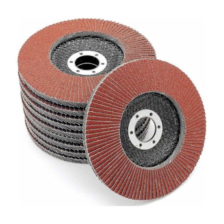 Levykiekko Punainen 10 kpl Halkaisija 125mm Reikä 22mm 40/60/80/120 jyvät Ruostumaton teräs Hiontalaikka Läppä Kiillotuslaikka - (80 jyvää