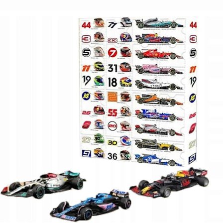 Julekalender 24 stk F1 Racing Smuk Gave - Perfekt