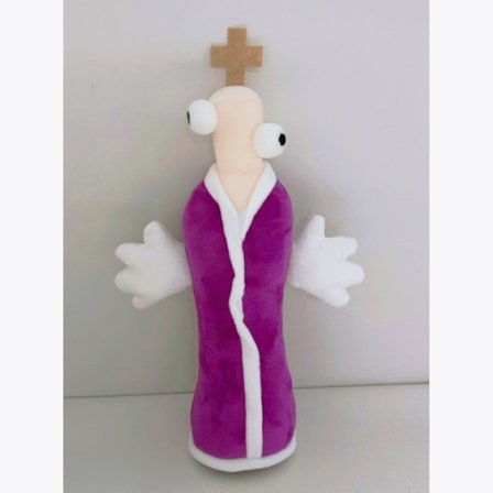 DEN FANTASTISKE DIGITALE SIRKUS Digital Circus Animation Clown Plysj-leketøy-Cross Pillar Man(33cm)