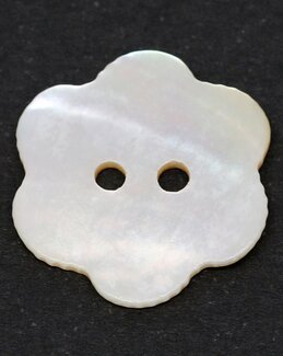 Nappi kukka helmi valkoinen-15 mm