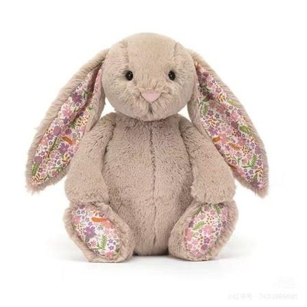 (Labor Day-kampanj!) Jellycat Blossom Bunny Cherry mjukdjur medium 31 cm Brun
