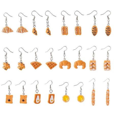 Trendy Multi Type Pins Øreringe Kvinder Minimalistiske Simuleret Brød Øreringe Stud Kvinde Mode Par Smykker Gaver
