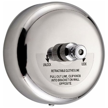 Rundt 304 rustfrit stål indtrækkelig tøj tørretumbler med 9ft stål ledning til badeværelse have balkon og mere