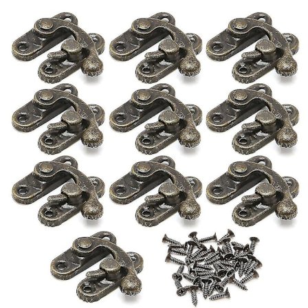 10 kpl Antiikki Metalli Solki Kaareva Solki Kulma Lukko Koukku Lahja Korurasia