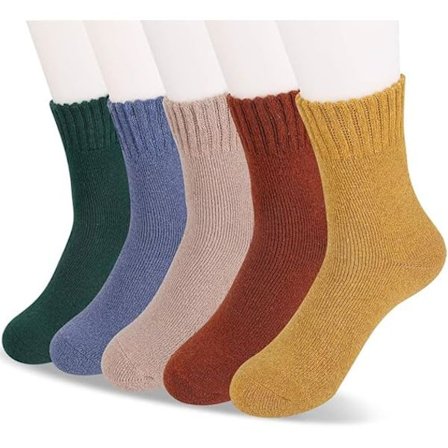 Damstrumpor, Varma Ull- och Bomullsstrumpor, Tjocka och Mjuka, Bruna