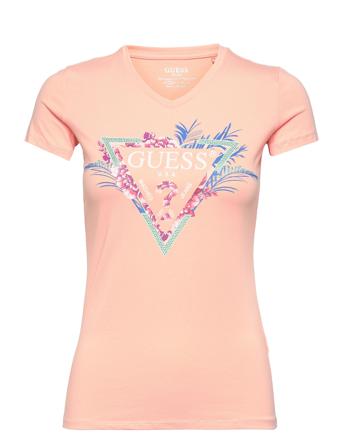 Ss Vn Kathe Tee T-shirts & Tops Short-sleeved Rosa GUESS Jeans