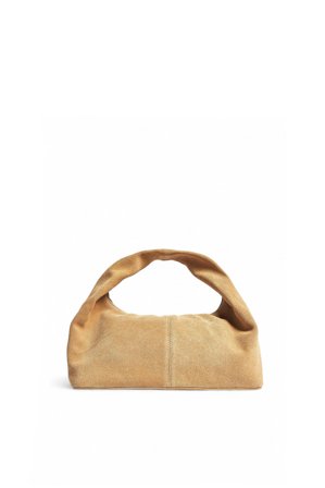 Premium Selection Slouchy Wildleder-Handtasche - Taschen - Braun - One Size