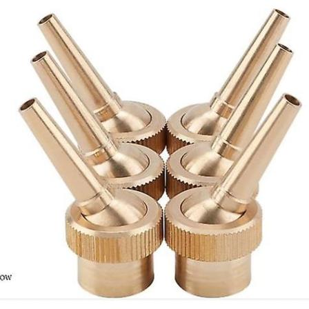6 stk messing fontenespraydyse, 19 mm Dn15 landskapssprayhode justerbar retningsspraydyse for utendørs fontene fiskedam vann