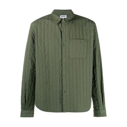 Kenzo Quiltet Shirt Grøn, Herre Skjorter, Størrelse: M