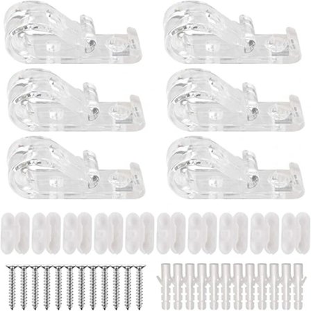 Rullegardin Gennemsigtig Sikkerhedskæde og Snor Guide 6 Sæt pr. Pakke P
