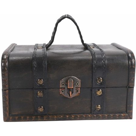 Vintage kiste i tre, oppbevaringsboks i antikk stil, kjolearrangør, kjoleboks, passboks