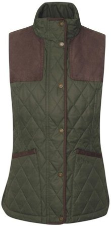 Barbour Keeper Wear Quilted Gilet naisten ampumaliivi, Olive/Ancient Tartan