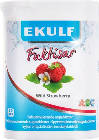 Ekulf Fuktisar sugetabletter jordbær 30 stk