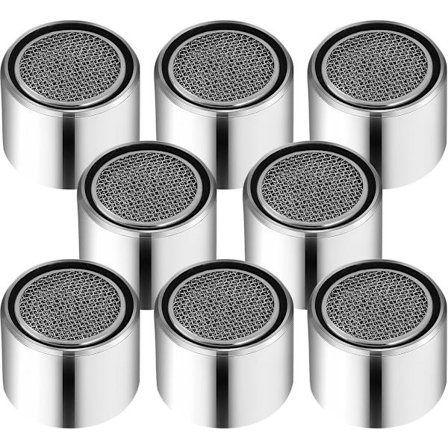 Allecto Plus, Kranlufter 22 mm med vannbesparende filter, 8-pakning, Reservedeler til kjøkken og bad, Pakning inkludert