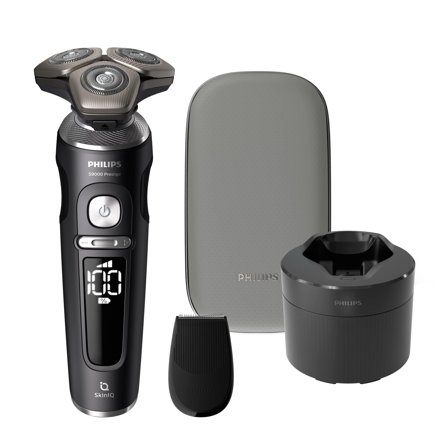 Philips Shaver S9000 Prestige SP9840/32 Elektrischer Nass- und Trockenrasierer mit SkinIQ