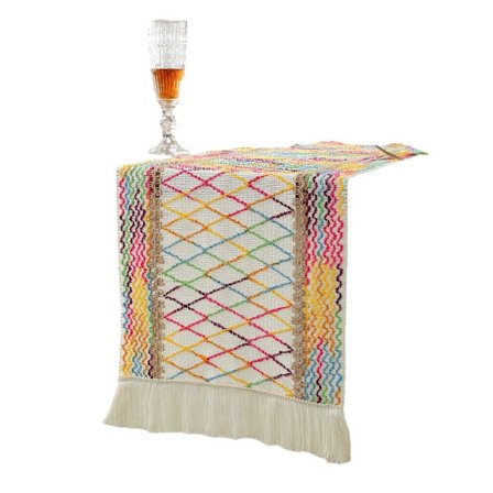 Bordslöpare Simple Fringe Bord Flagga STYLE 6 STYLE 6