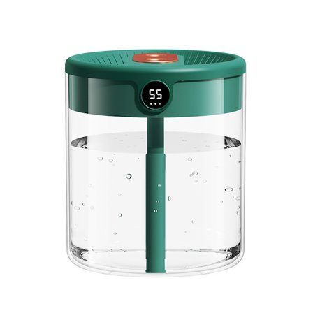 2L Stor Kapacitet Transparent Vattentank Luftfuktare Tyst Stor Dimmvolym Luftfuktare för Rum Sovsal