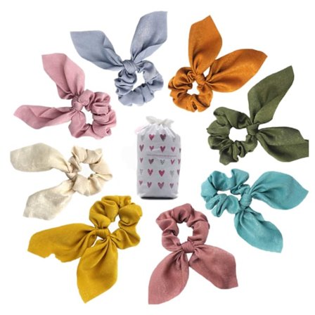 8-Pack Scrunchies hårknapper Satin forskellige farver
