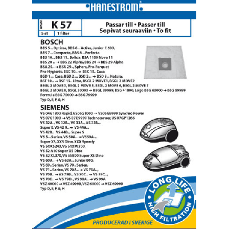 Vacuum cleaner bags K57