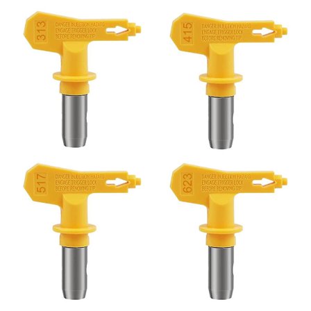 Airless malersprøjte dyser 313 415 517 623 sæt med 4