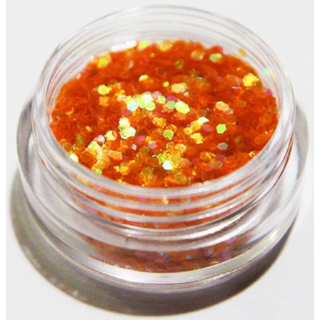 Kynsien glitter - Hexagon - Oranssi - 8ml - Glitter