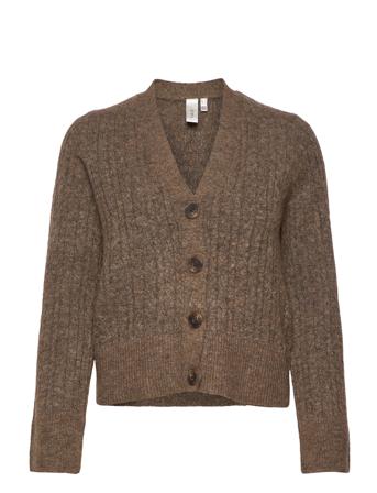 Yassalum Ls Knit Cardigan S. Brown YAS