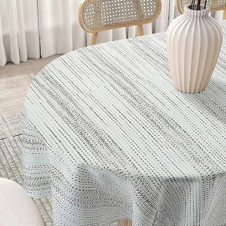 Soikea pöytäliina, yhteensopiva soikean pöydän kanssa, vedenpitävät pöytäliinat, yhteensopiva ruokasalin sisä- ja ulkokäyttöön, kodin koristeellinen 