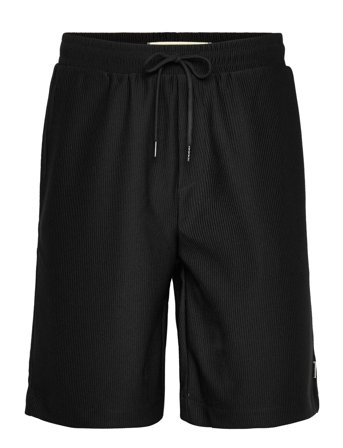 Wbben Plisse Shorts Black Woodbird