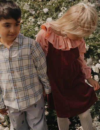 Garbo&Friends Corduroy Dress - Burgundy - 122/128