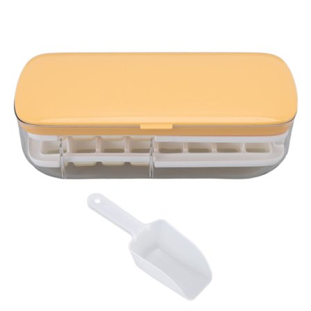 Gul Isbitform 48 Ruter 2 Lag Husholdnings Isbitmaskin Tilbehør med Lokk ABS PP PET Silikon