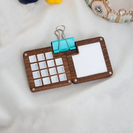 Färg Mixing Box Svart Valnöt Tom Box Palett FÄRG 2 MED